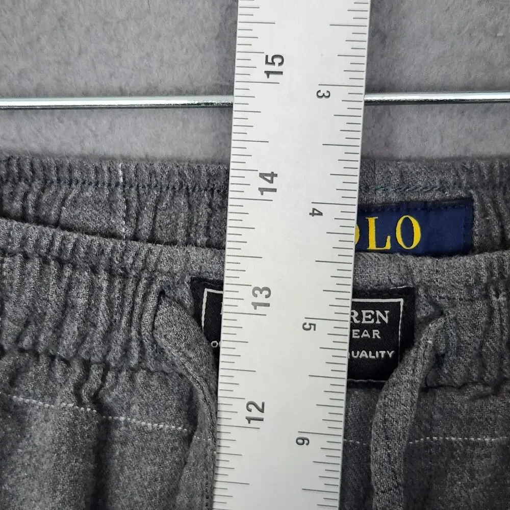 Polo Ralph Lauren Pajama Pants Mens XL Gray Cotton Plaid Lounge Sleepwear